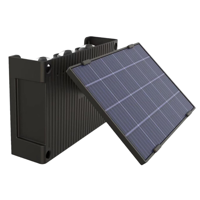 Foco led panel solar con sensor NEGRO