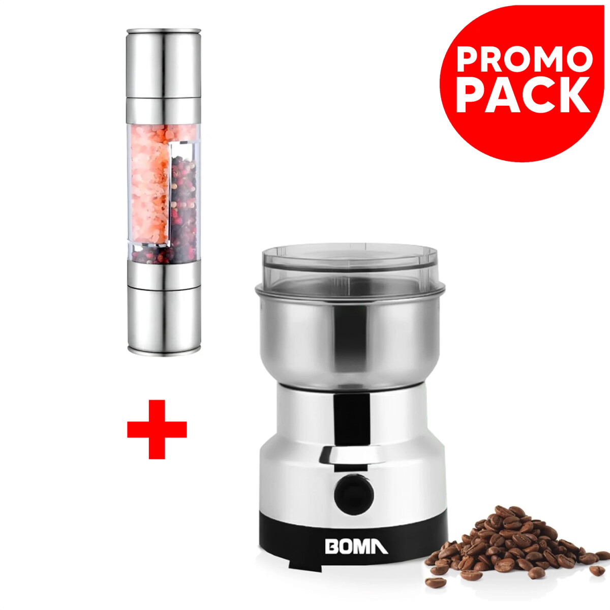 Combo De Molino De Cafe + Molinillo De Pimienta 2en1 - PK MOLINILLO CAFE BM661 + PIMIENTA ZXS22 