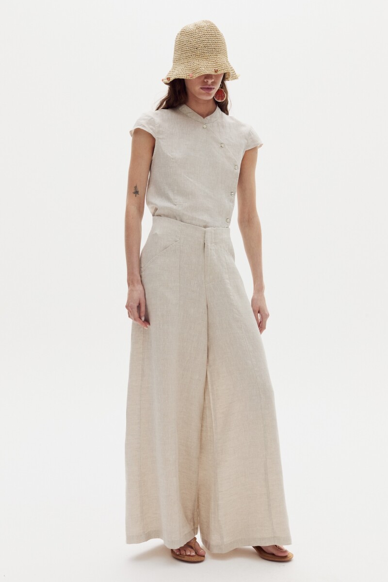 Camisa Zoe en Lino Natural