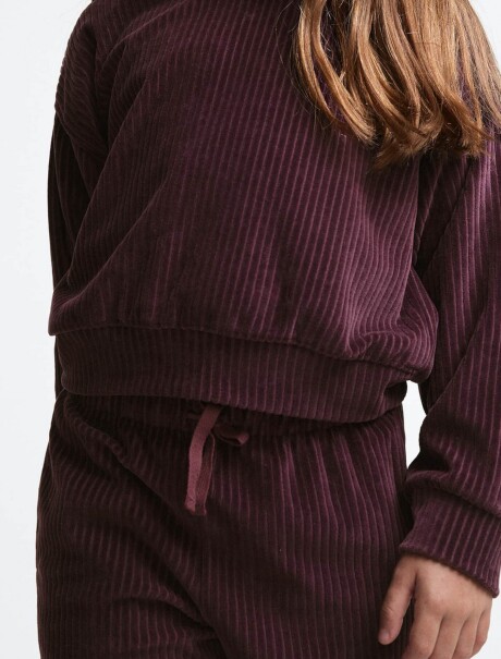 PANTALONES DE PANA DE PIERNA ANCHA BORDEAUX