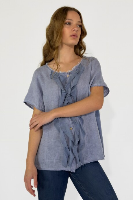 CAMISA TROPEA Celeste