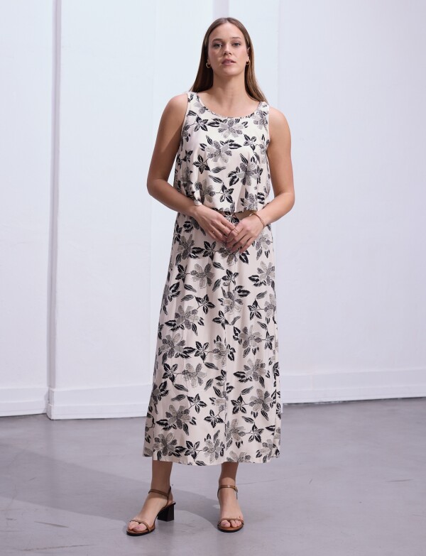 Vestido Maxi Printed BEIGE/MULTI