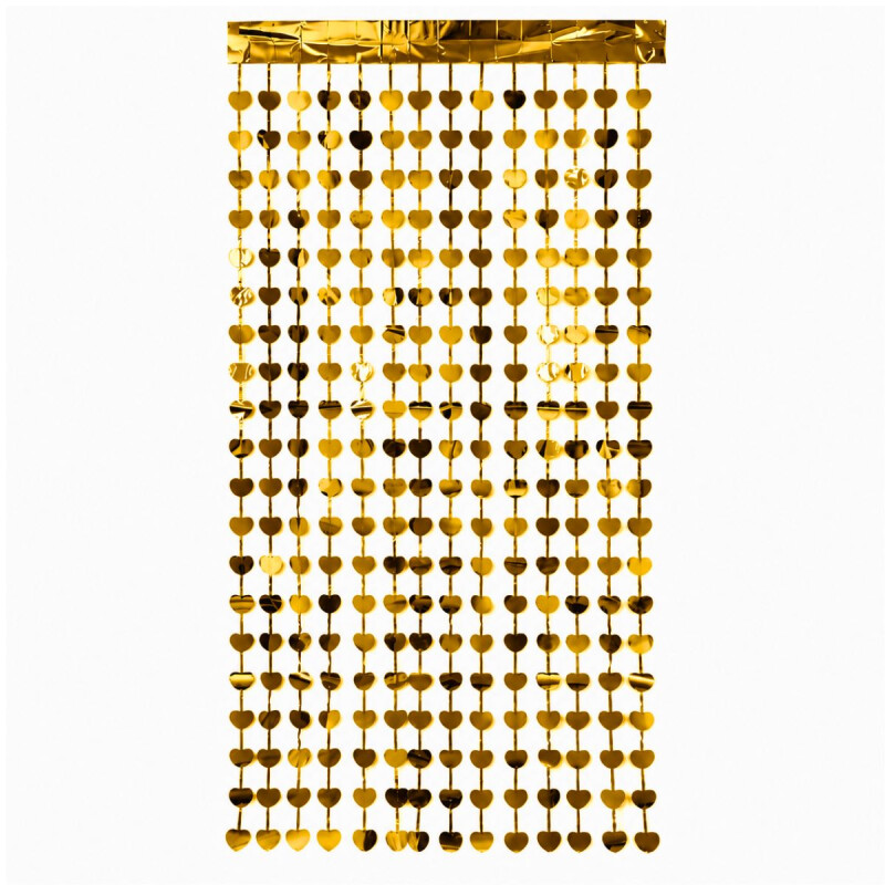 Cortina Corazón Dorado