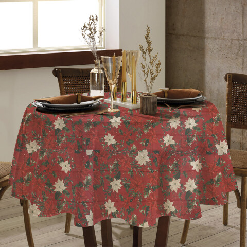 Mantel Redondo Waterproof Home Class 160 cm Navidad 1063