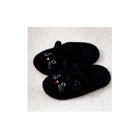 Pantuflas Gatito Varios Colores Negro