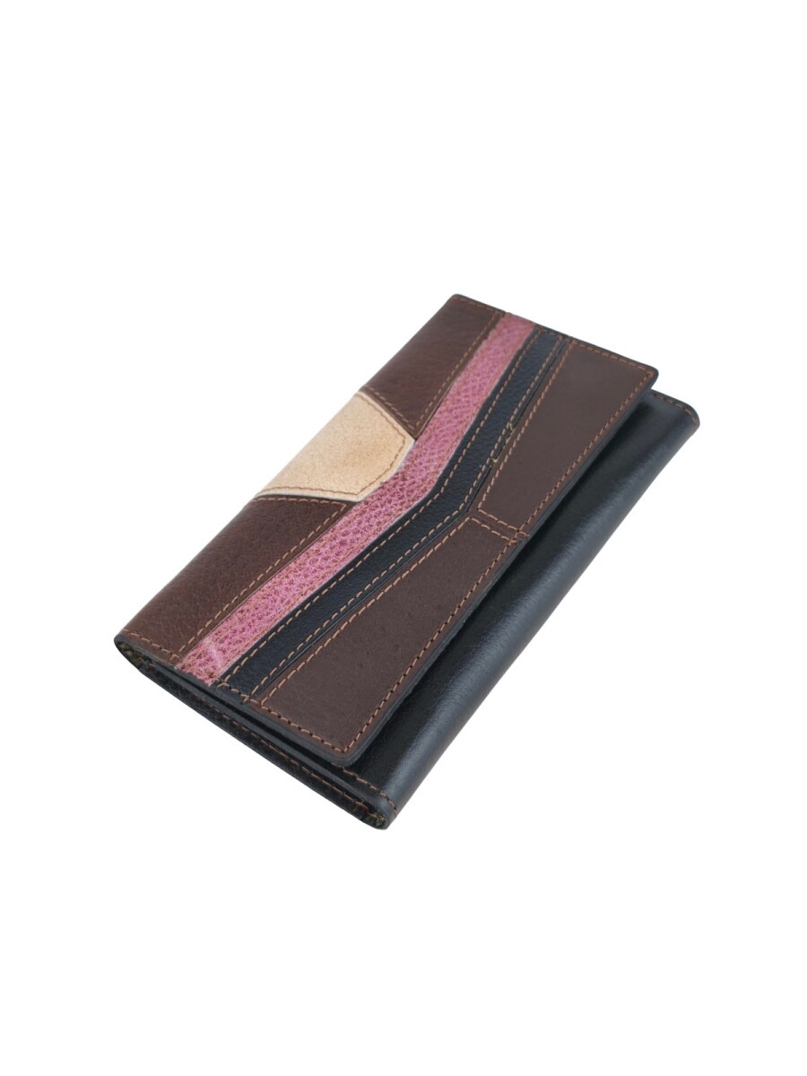 Billetera patchwork 100% cuero - opción 3 