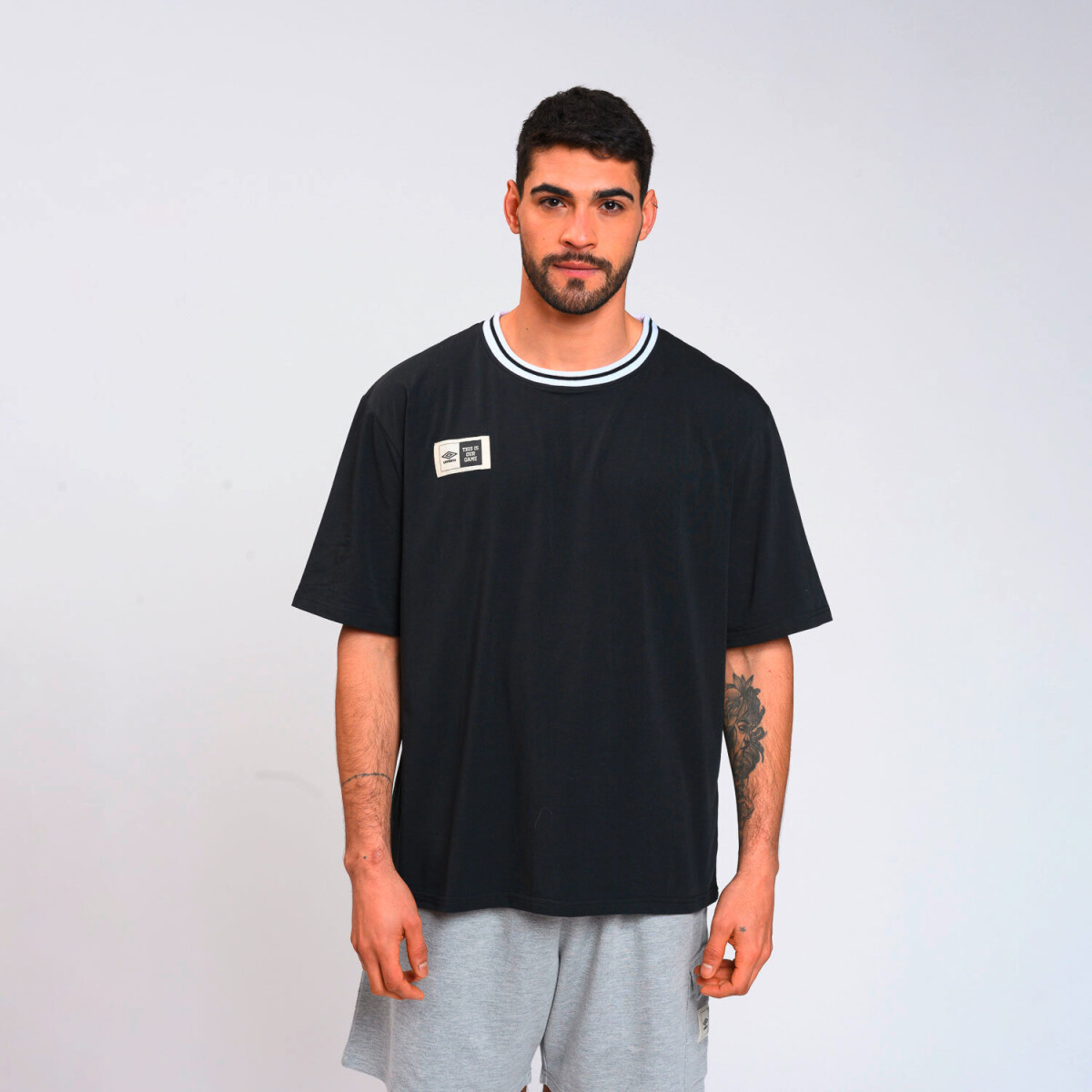 Camiseta University de Hombre - Negro 