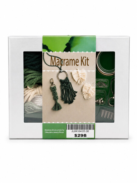 MACRAME KIT PARA HACER LLAVEROS MULTICOLOR