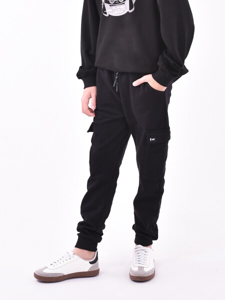PANTALÓN CARGO GAEL NEGRO