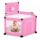Corral Bebé Plegable Con Aro Basket Pelotero Seguro Rosa