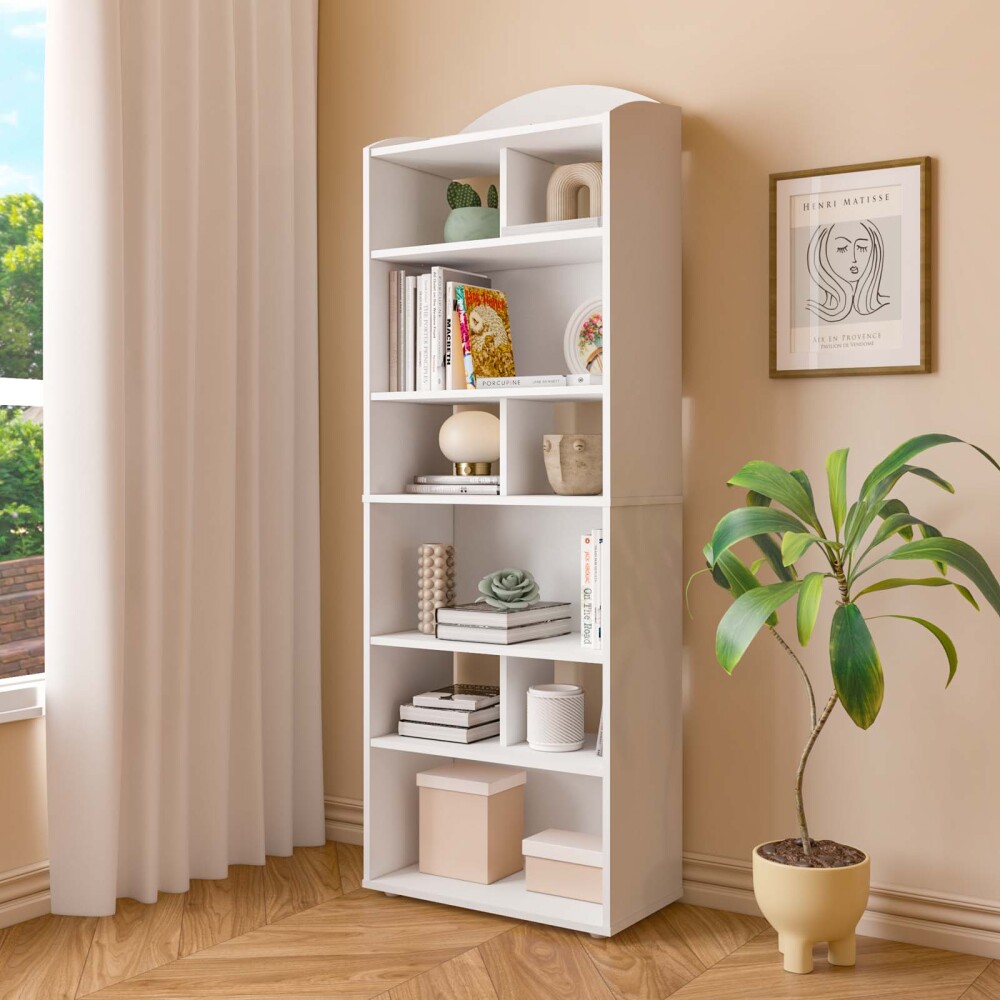 BIBLIOTECA MDF-Y-MDP BLANCO ARCO