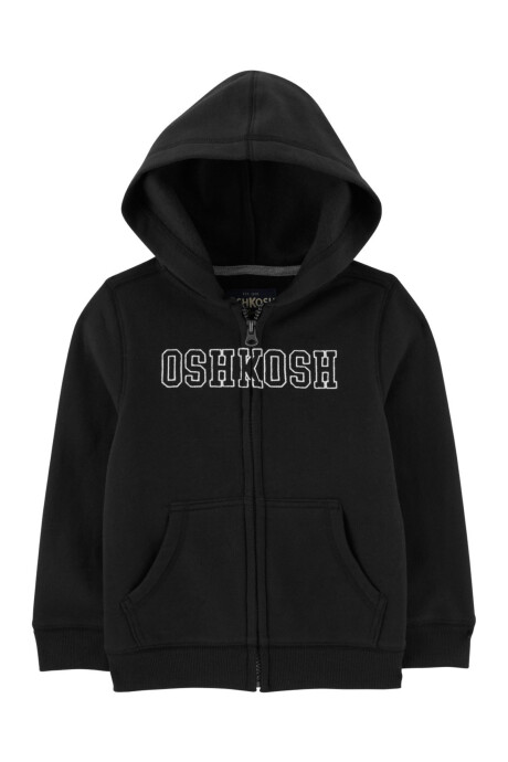 Campera de algodón con felpa, con capucha y logo bordado Sin color