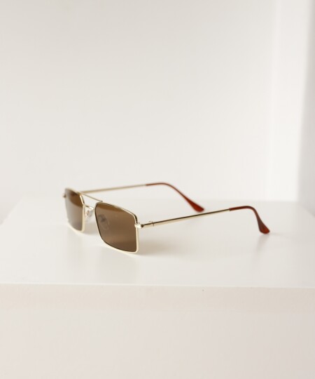 METAL SUNNIES SQUARE BROWN