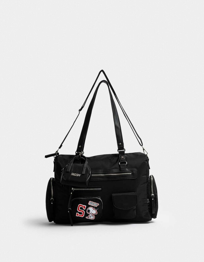Shopper Cartera Shopper Snoopy - Negro