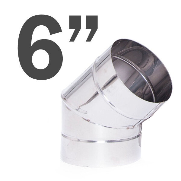 Codo De Acero Inoxidable Tromen 6" CODO CALEFACTORES TROMEN INOX 6" 32040