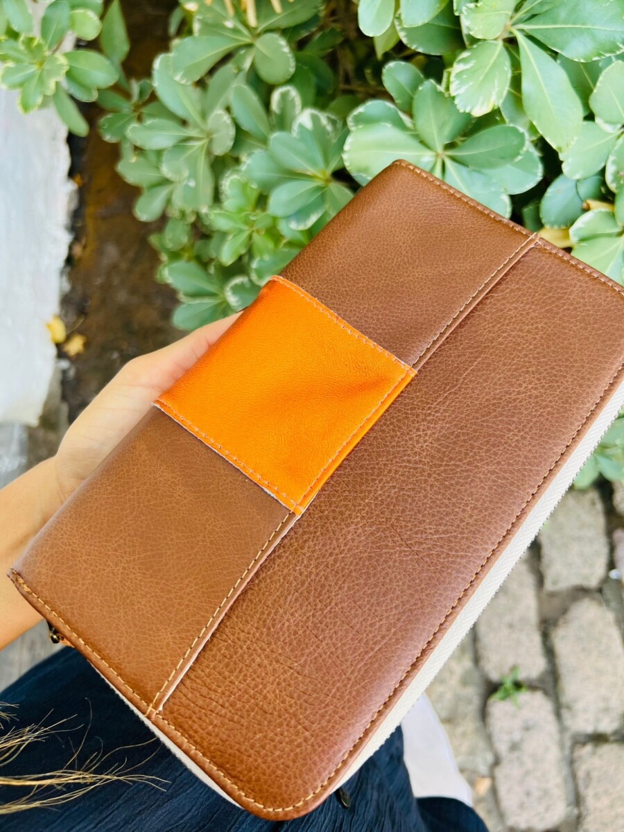 Leather Wallet - Naranja 