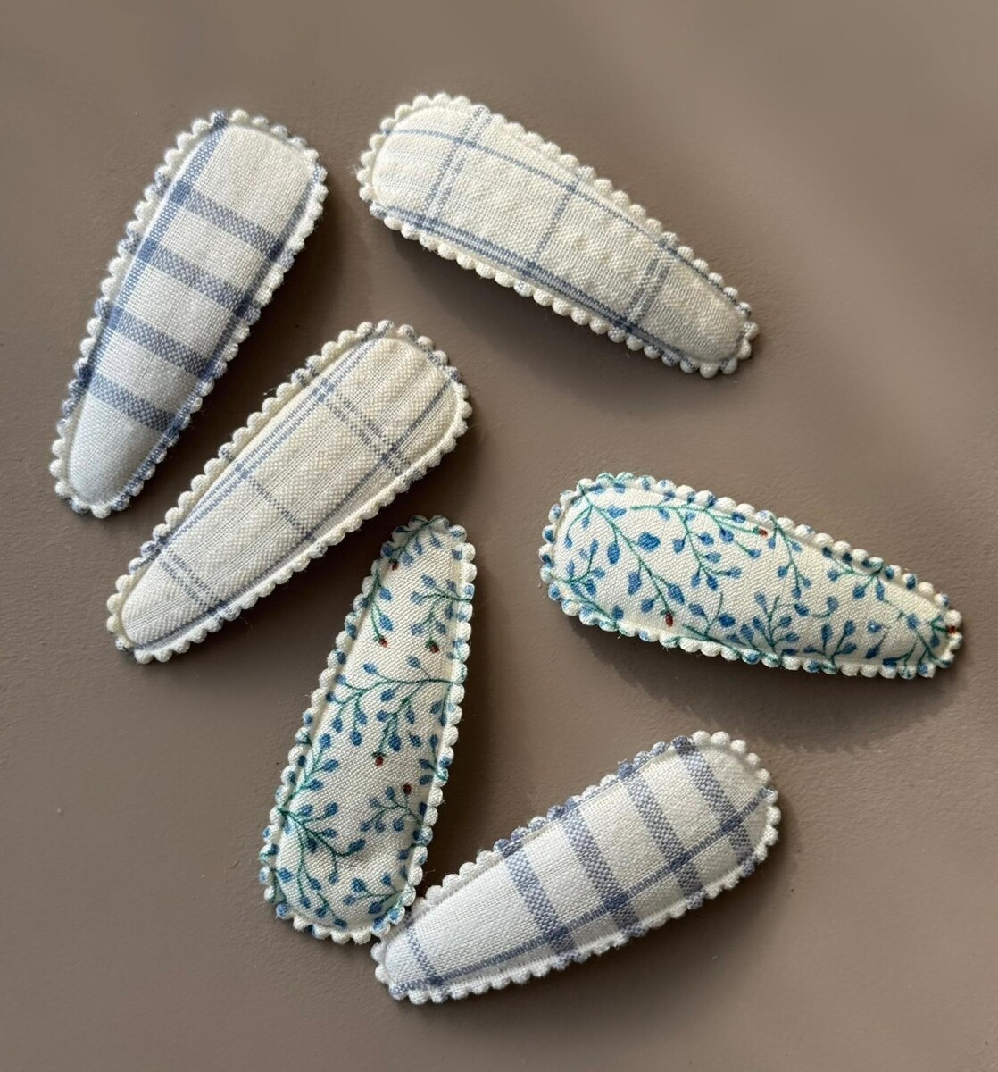 Broches - Tic Tac Pattern Azulino X 8 