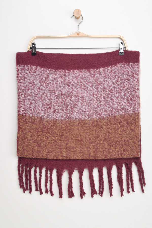 Bufanda a cuadros Camel Y Morado