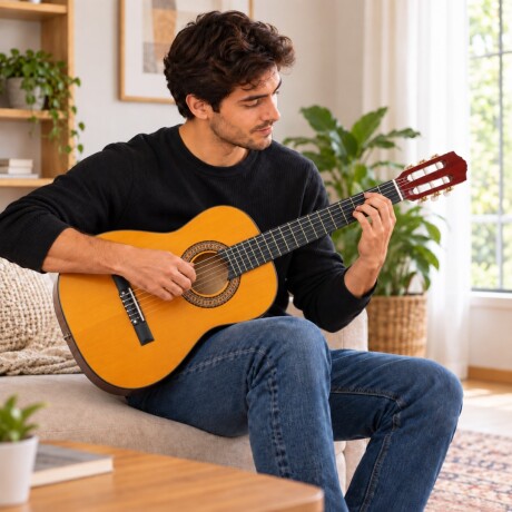 GUITARRA CLÁSICA PARA PRINCIPIANTES CON FUNDA NATURAL GUITARRA CLÁSICA PARA PRINCIPIANTES CON FUNDA NATURAL