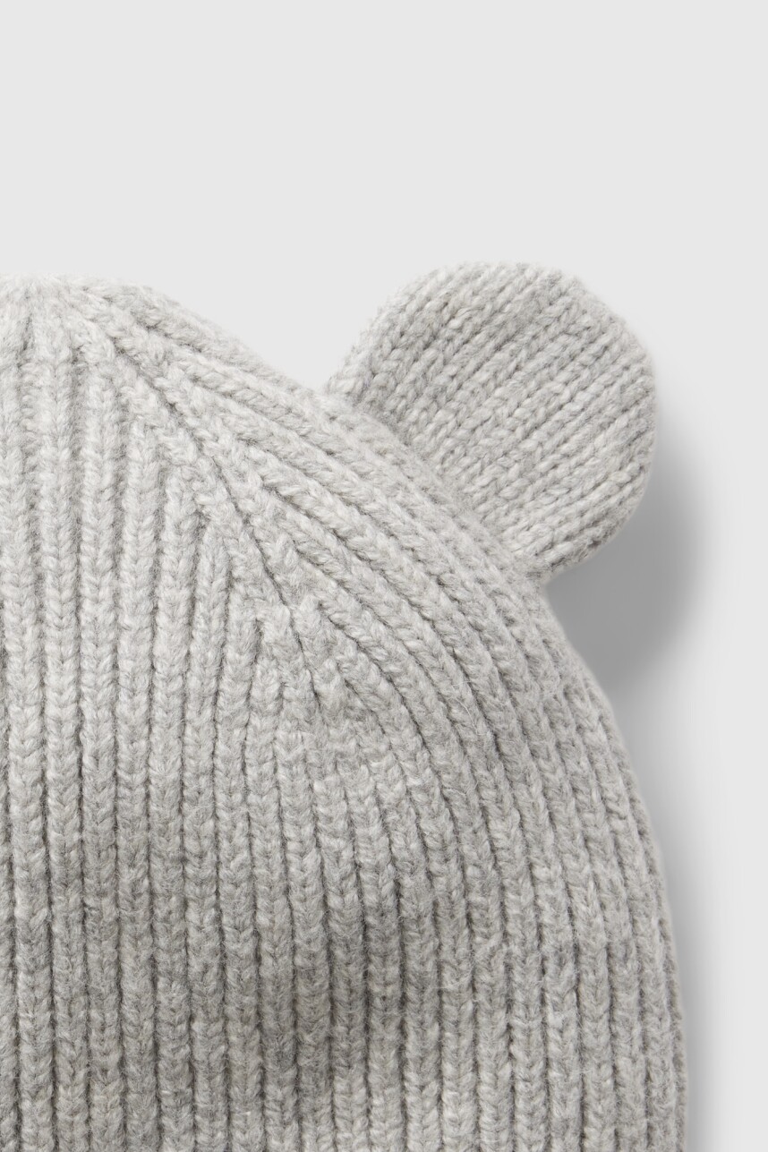 Gorro Con Orejitas Cashsoft Toddler Niño Bc15 Lt Grey Heather