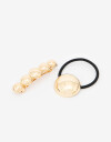 Accesorios Pelo Set Varios Set De Gomita Y Hebilla Francesa - Dorado
