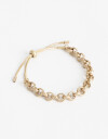Pulseras Flexibles Metal Pulsera Ajustable De Eslabones - Dorado Oro Cepillado Mate