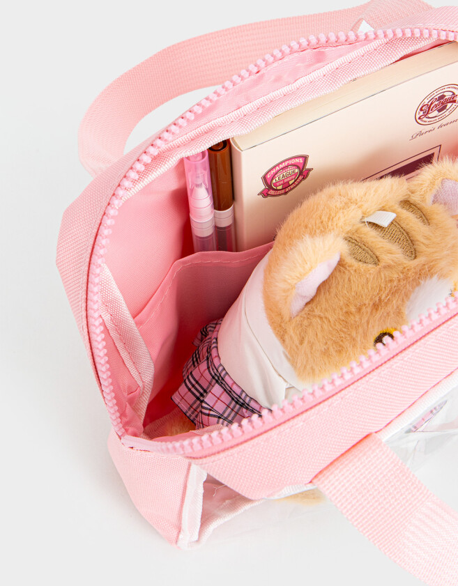 Librería Sets Lúdico Set De Librería En Estuche De Pu Con Peluche, Cuaderno Y Lapiceras - Rosa Claro