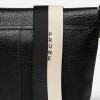 Morral Nina en cuero graneado Negro