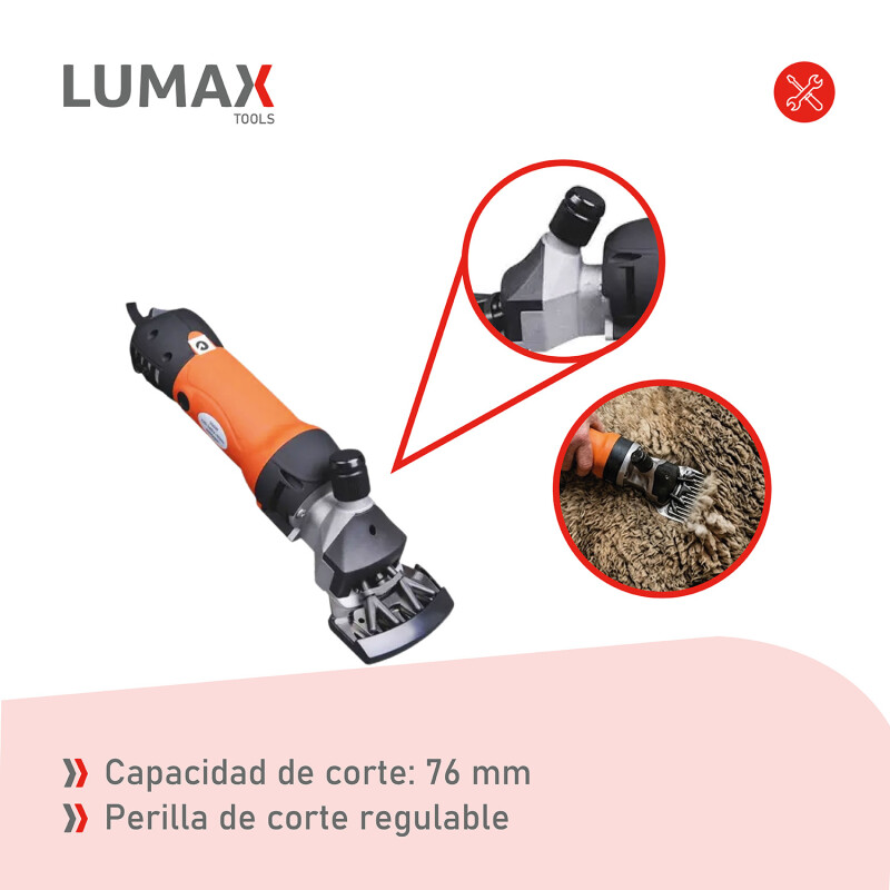 Esquilador de ovejas Lumax 350 W con cabezal profesional de aluminio resistente Esquilador de ovejas Lumax 350 W con cabezal profesional de aluminio resistente