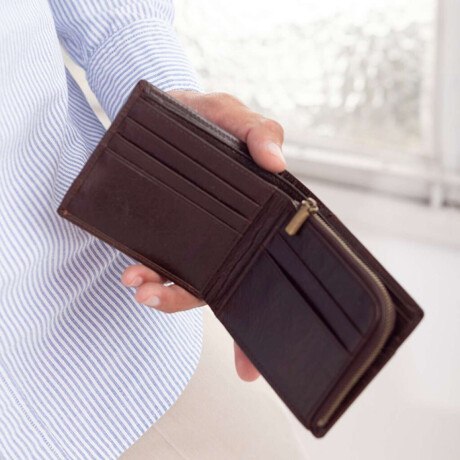 Billetera Cuero Namazu Chocolate