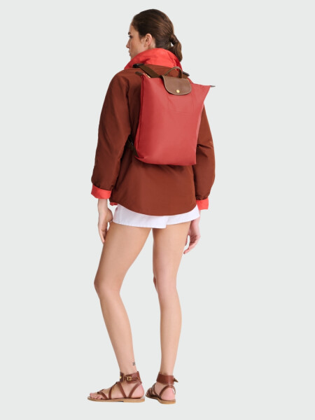 LONGCHAMP - Le Pliage Original M Backpack Tomate