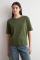 Remera oversized verde oliva