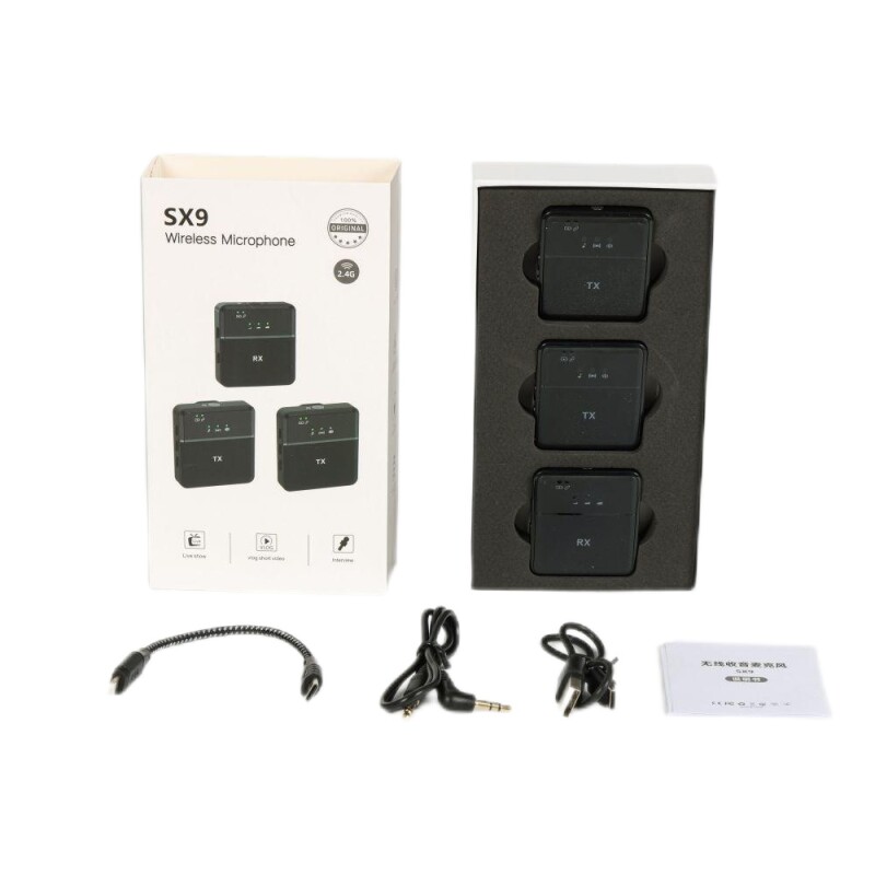 Micrófono inalambrico doble solapero para Iphone profesional Micrófono inalambrico doble solapero para Iphone profesional