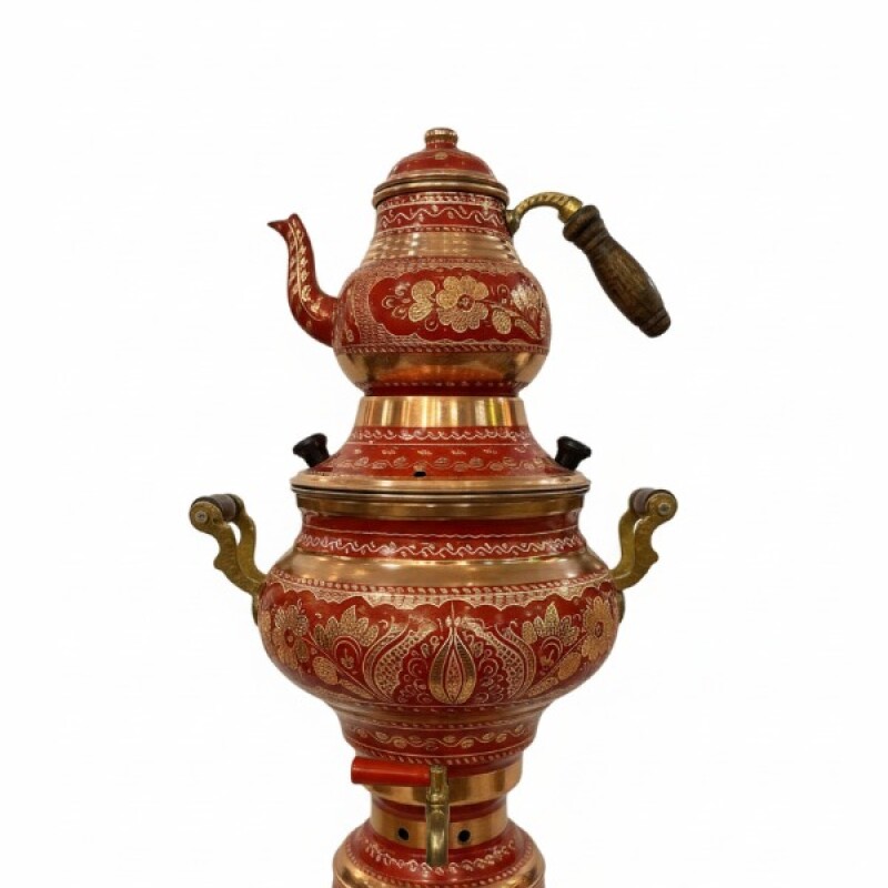 Samovar labrado negro Rojo