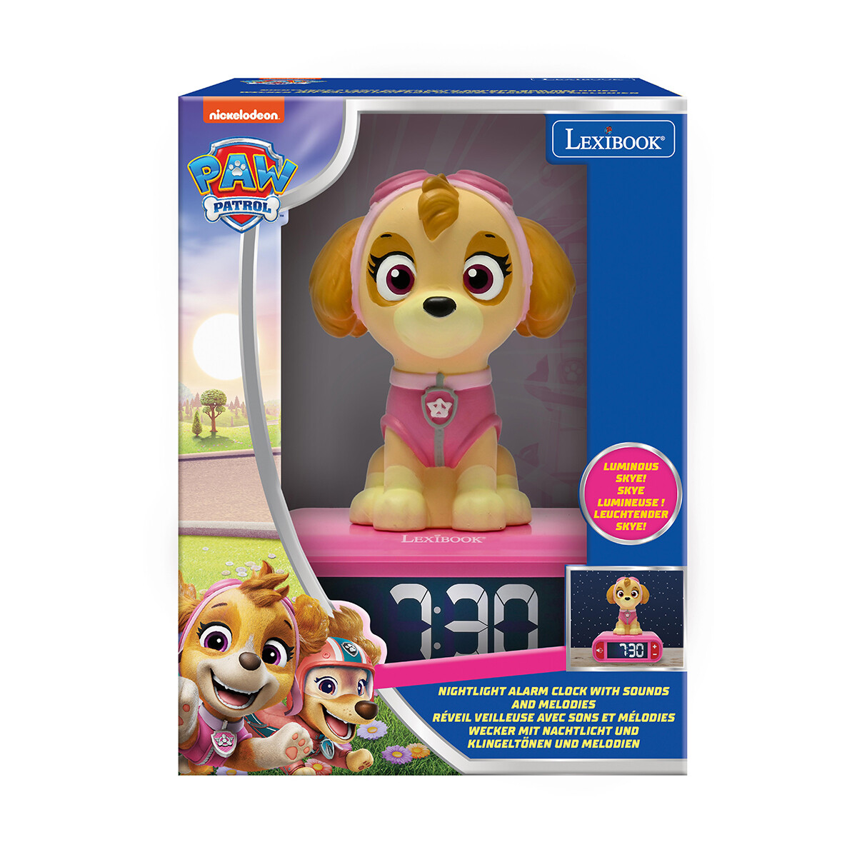 Reloj Despertador Digital 3D Lexibook - Paw Patrol Rosa 