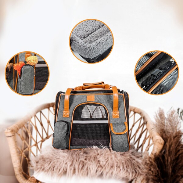 Bolso Transportador Mascota Bolsillos Gatos Perros Viajes Bolso Transportador Mascota Bolsillos Gatos Perros Viajes