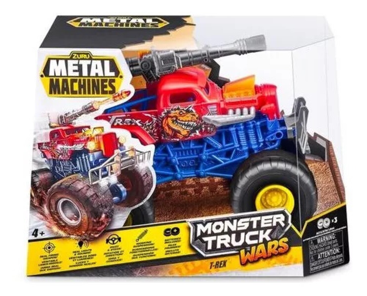 Camión Monster Truck Metal Machines Luces Sonido Personaje Monster Truck Wars 
