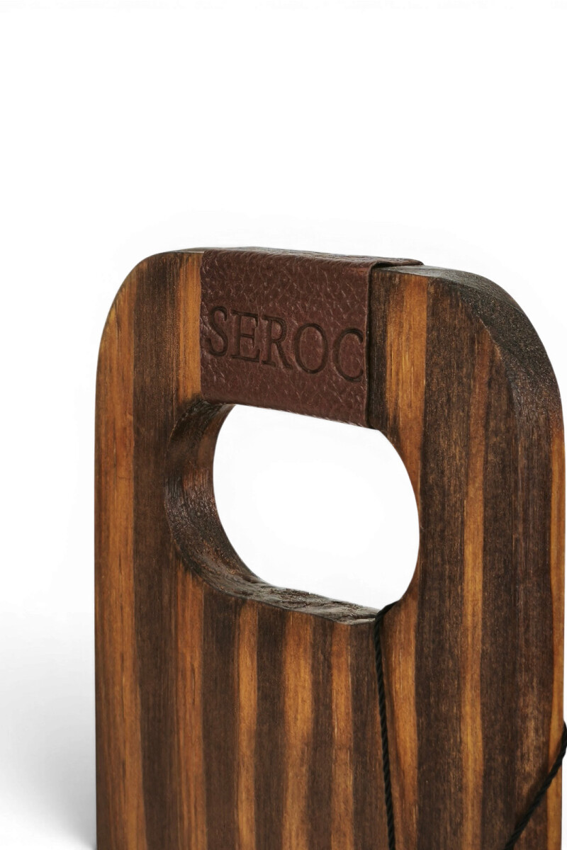 Matera de Cuero Vacuno Legítimo con Estructura Integral de Madera Marrón claro