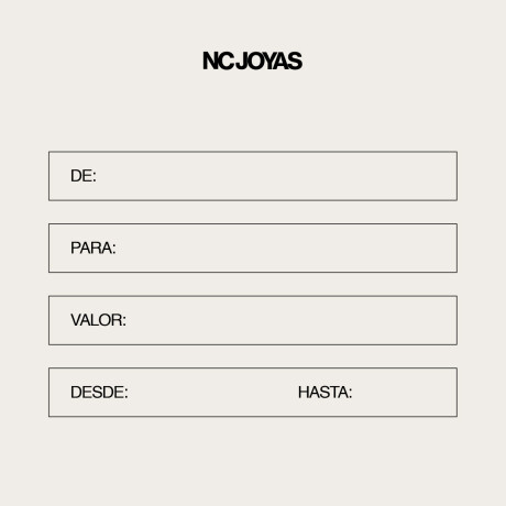 Gift Card Tarjeta Obsequio