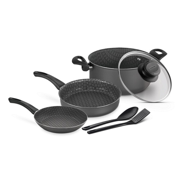 Batería de cocina negra 6 piezas "MILAN" TR5962