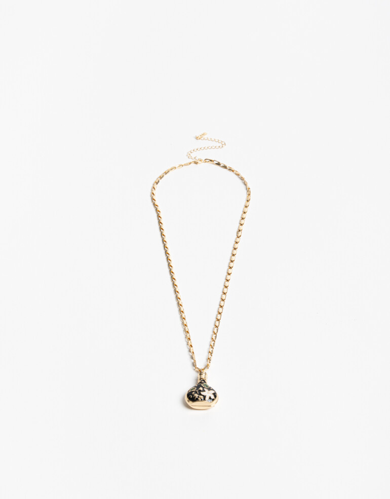 Collares Largos Piedra Collar Largo Piedra Antique Gold - Dorado Antique Gold