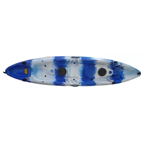 Kayak triplo 2 adultos + 1 niño Azul blanco