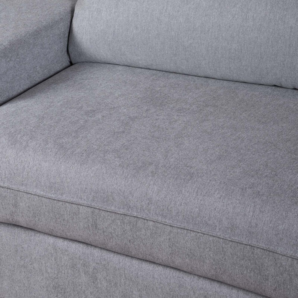 SOFÁ C/CHAISE 3 CUERPOS TELA GRIS BOREAL