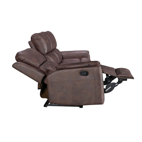 RECLINER MANUAL 3 CUERPOS TELA MARRON LAGOS CHOC.