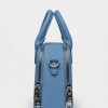 Cartera de mano New Penny en efecto cuero saffiano Coast Blue