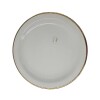 Plato grande con borde dorado 26cm. Plato grande con borde dorado 26cm.