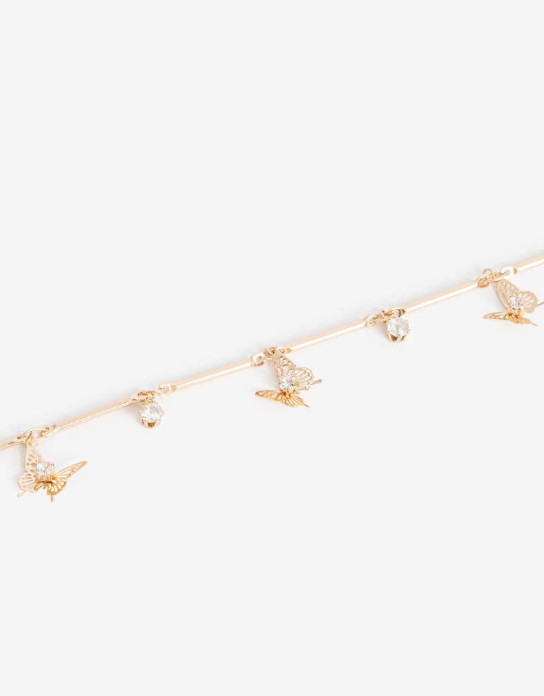 Pulseras Flexibles Metal Pulsera Flexible Metal Mariposa - Dorado