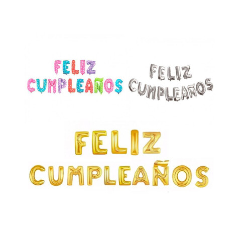 3x2 OUTLET Globos Feliz Cumpleaños Metalizados 16" 4 colores 3x2 Outlet Globos Feliz Cumpleaños Metalizados 16" 4 Colores