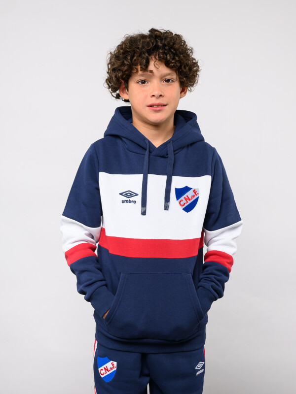 Canguro Hoodie Grav Nacional Junior Azul Marino, Blanco, Rojo
