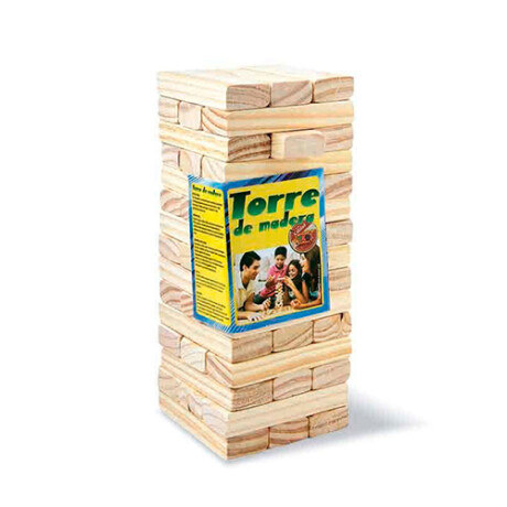 Jenga Apego en madera Clásico de colores con dado 001